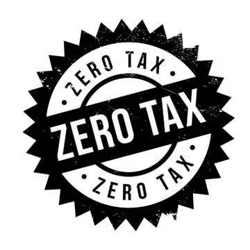 Zero Tax rubber stamp Ilustração Stock