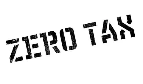 Zero Tax rubber stamp Ilustração Stock