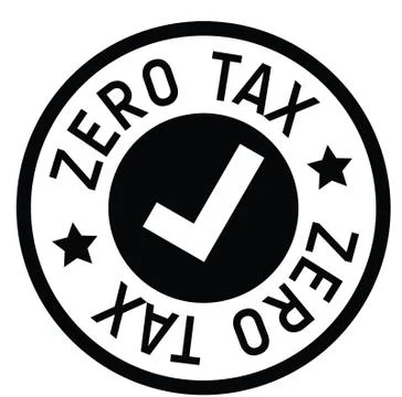 Zero tax rubber stamp Stock Illustration