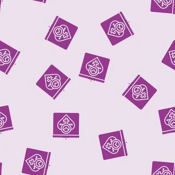 Zero tolerance for female genital mutilation glyph seamless pattern Stock Illustration