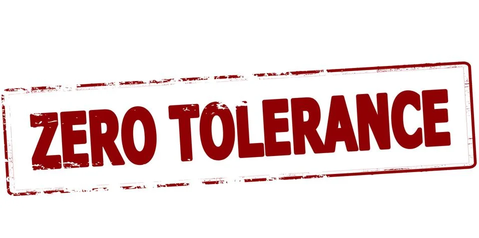 Zero tolerance Stock-Illustration