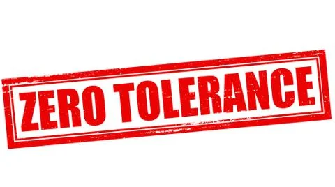 Zero tolerance Stock Illustration