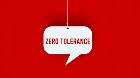 Zero tolerance Stock Illustration