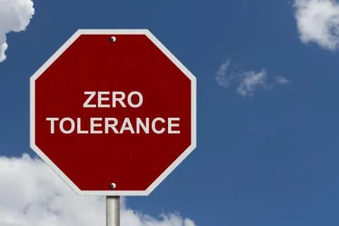 Zero tolerance sign Stock Illustration