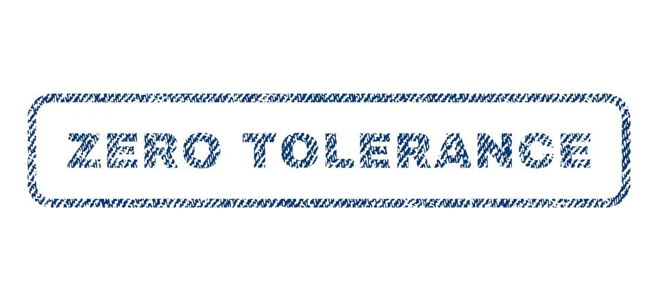 Zero Tolerance Textile Stamp Stock-Illustration