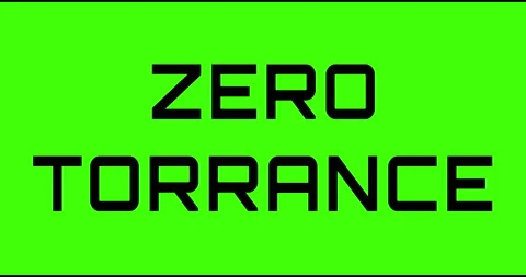 Zero torrance text green screen, masked glitched effect. Video stock 132619818