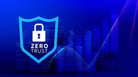 Zero trust and security concept. Business security network and private data.. Stock Photos
