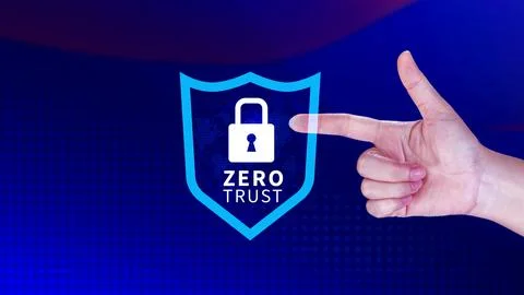 Zero trust and security concept. Business security network and private data.. Stock Photos