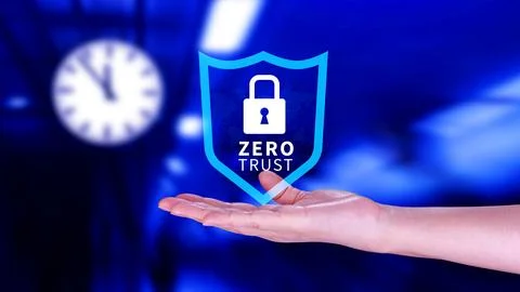 Zero trust and security concept. Business security network and private data.. Stock Photos