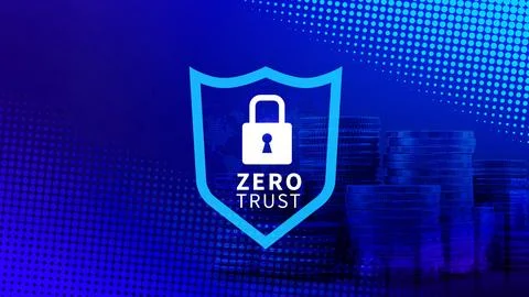 Zero trust and security concept. Business security network and private data.. Stock Photos