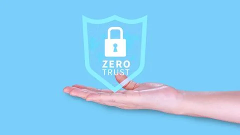 Zero trust and security concept. Business security network and private data.. Foto stock