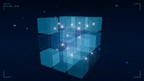 Zero trust micro segmentation cells Stock Footage 340048609