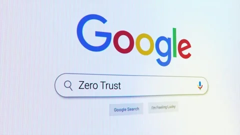 Zero Trust Search Bar Typewriter Stock Footage 291434558