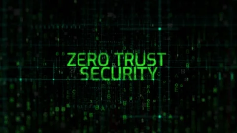 Zero Trust Security Animation on Digital Background Video stock 343331665
