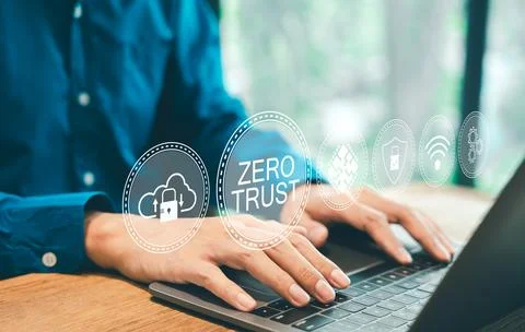 Zero Trust Security Concept. Foto stock