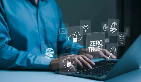 Zero Trust Security Concept. Stock Photos