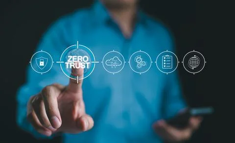 Zero Trust Security Concept. Stock Photos