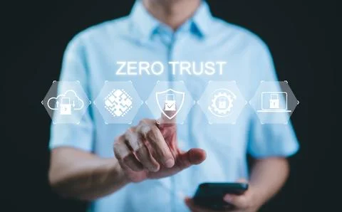 Zero Trust Security Concept. Stock Photos