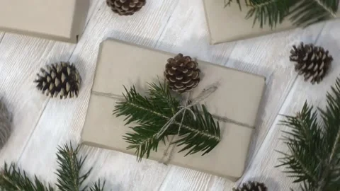 Zero waste and no plastic natural decor gifts Stock Footage 166071092