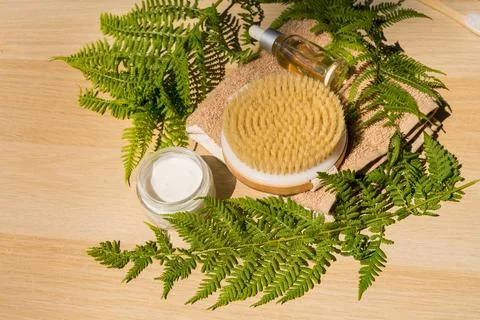 Zero waste bathroom accessories , spa body care concept. Eco-friendly lifestyle Stock Photos