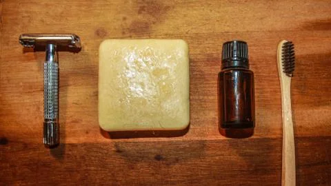 Zero Waste Bathroom Essentials Stock Photos