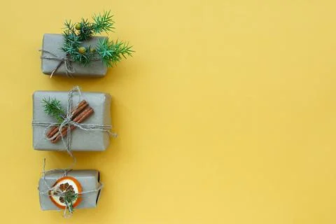 Zero waste Christmas concept. Stock Photos