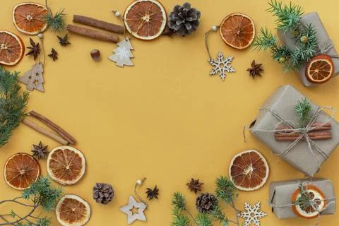 Zero waste Christmas concept. Stock Photos