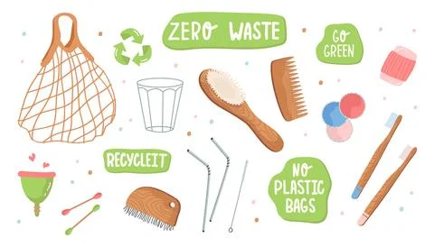 Zero waste collection. 스톡 일러스트