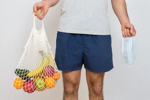 Zero waste concept with copy space. Delivery service. Stock Photos