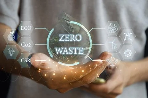 Zero Waste concept, a guideline for reducing waste to zero or reduce the am.. Stock Photos