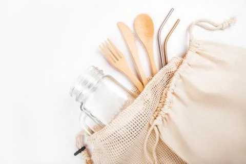 Zero waste concept inspired flatlay Stock Photos