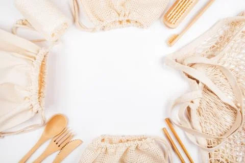Zero waste concept inspired flatlay Stock Photos