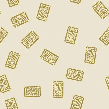 Zero waste cosmetic packaging glyph vector seamless pattern Illustrazione stock