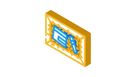 Zero waste cosmetic packaging isometric icon animation Stock Footage 327278761