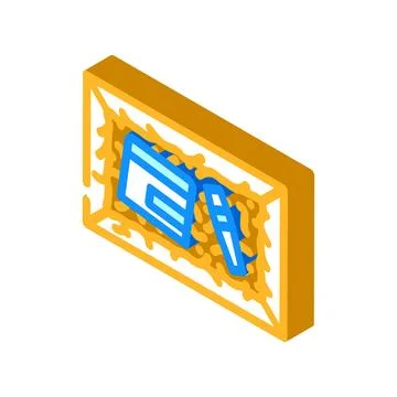 Zero waste cosmetic packaging isometric icon vector illustration Illustrazione stock
