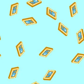Zero waste cosmetic packaging isometric icon seamless pattern Stock Illustration