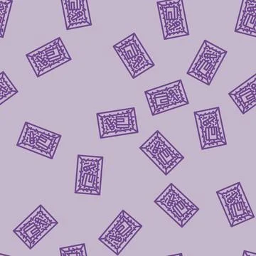 Zero waste cosmetic packaging line vector seamless pattern Stock Illustration