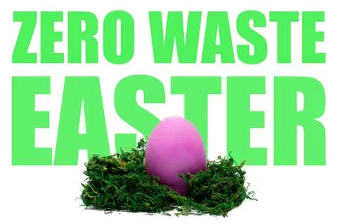 Zero waste Easter concept. Eco friendly lifestyle. Stock Photos