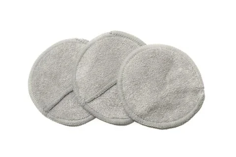 Zero waste eco friendly reusable handmade cosmetic pads made from cotton fabr Stock Photos