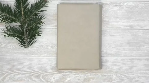 Zero waste gift on merry christmas holiday, preparation with woman hands Stock Footage 166015409