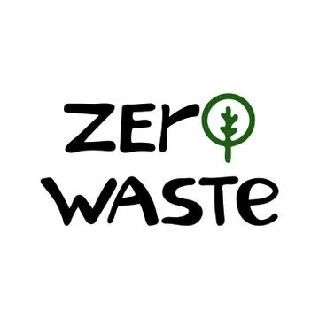 Zero waste. Handwritten ecological quotes. Isolated on white background. Vect Stock Illustration