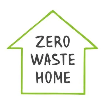 Zero Waste Home. Template for Poster and Banner. Stock Illustration
