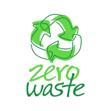Zero waste icon - reusable technology Illustrazione stock