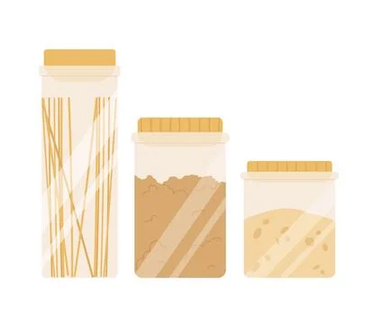 Zero waste jars Illustration