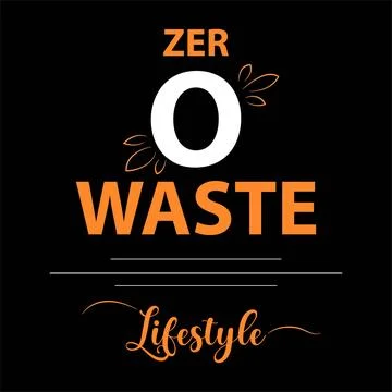 Zero Waste Lifestyle T-shirt Design Vector Illustration Stock Illustration