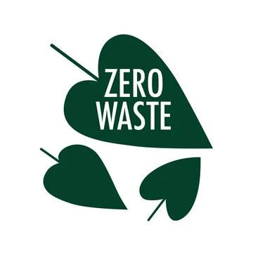 Zero waste logotype isolated on white background. Linear icon eco friendly label Stock Illustration