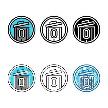 Zero waste multistyle sorting color icon vector Stock Illustration