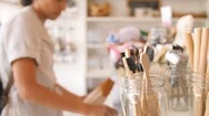 Zero Waste No Plastic Conscious Minimalist Lifestyle Shopping Concept. Young Stock Footage