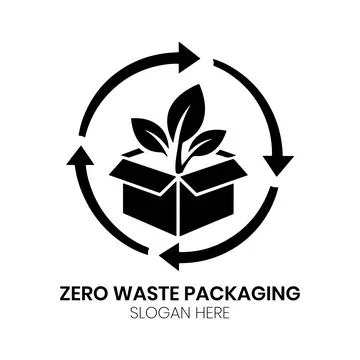 Zero Waste Packaging Identity Stock Illustration