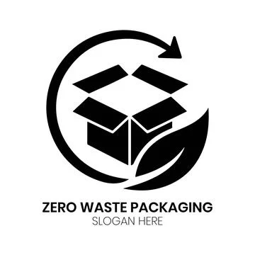 Zero Waste Packaging Logo Stock Illustration